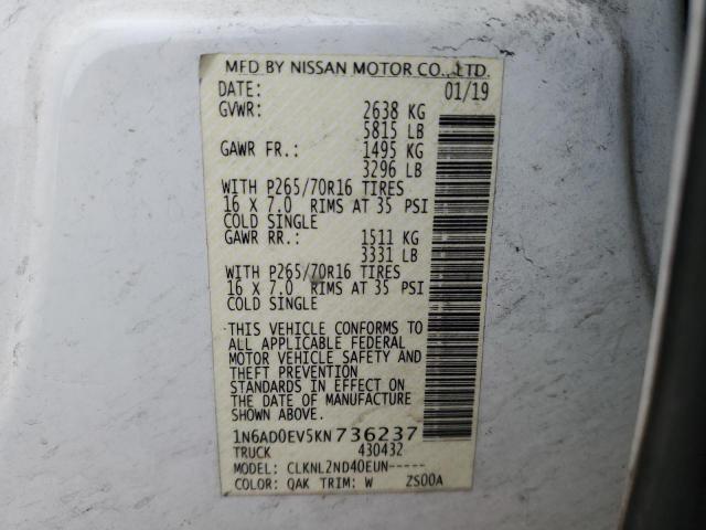 Photo 11 VIN: 1N6AD0EV5KN736237 - NISSAN FRONTIER 