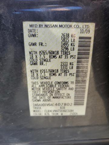 Photo 11 VIN: 1N6AD0EV6AC407802 - NISSAN FRONTIER C 