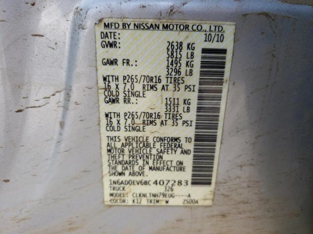 Photo 9 VIN: 1N6AD0EV6BC407283 - NISSAN FRONTIER S 