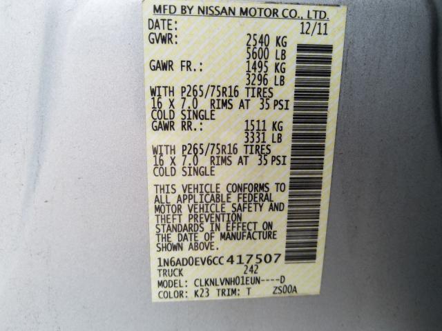 Photo 9 VIN: 1N6AD0EV6CC417507 - NISSAN FRONTIER S 