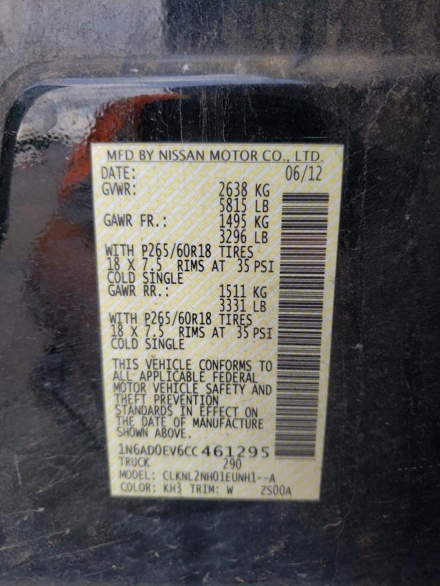 Photo 9 VIN: 1N6AD0EV6CC461295 - NISSAN FRONTIER S 