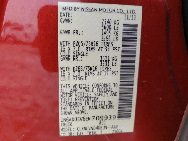 Photo 9 VIN: 1N6AD0EV6EN709939 - NISSAN FRONTIER S 