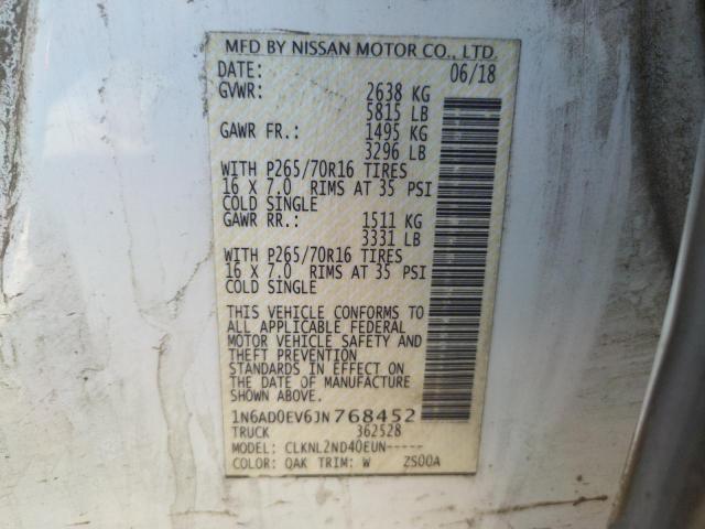 Photo 9 VIN: 1N6AD0EV6JN768452 - NISSAN FRONTIER S 