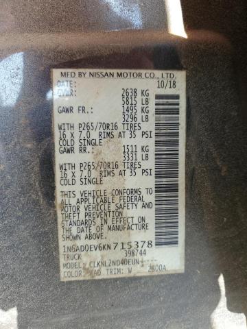 Photo 12 VIN: 1N6AD0EV6KN715378 - NISSAN FRONTIER S 