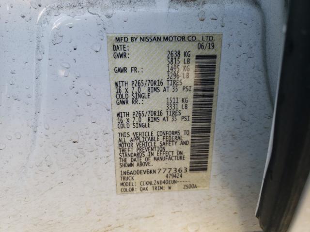 Photo 9 VIN: 1N6AD0EV6KN777363 - NISSAN FRONTIER S 