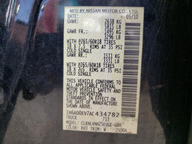 Photo 9 VIN: 1N6AD0EV7AC434782 - NISSAN FRONTIER C 