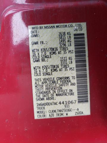 Photo 11 VIN: 1N6AD0EV7AC441067 - NISSAN FRONTIER C 