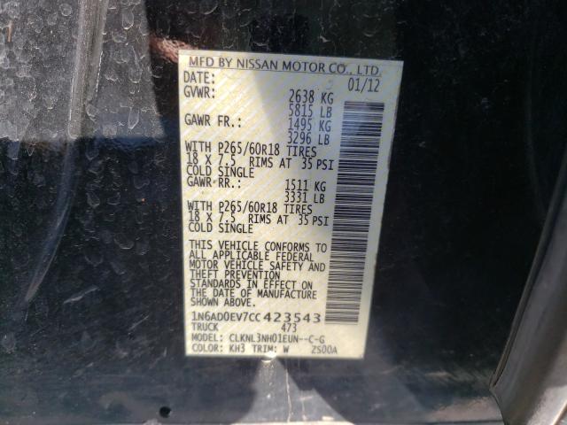 Photo 9 VIN: 1N6AD0EV7CC423543 - NISSAN FRONTIER S 