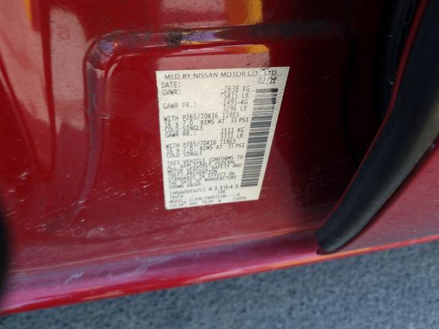 Photo 9 VIN: 1N6AD0EV7CC433943 - NISSAN FRONTIER S 