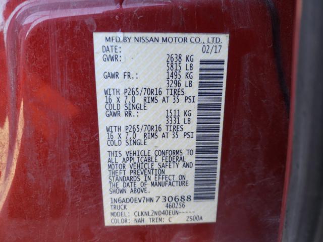 Photo 9 VIN: 1N6AD0EV7HN730688 - NISSAN FRONTIER S 