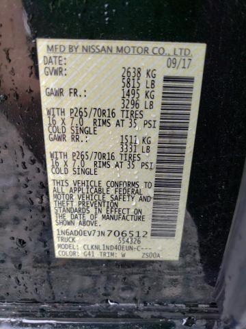 Photo 12 VIN: 1N6AD0EV7JN706512 - NISSAN FRONTIER 