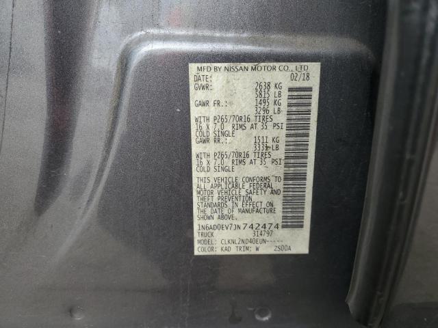 Photo 9 VIN: 1N6AD0EV7JN742474 - NISSAN FRONTIER S 