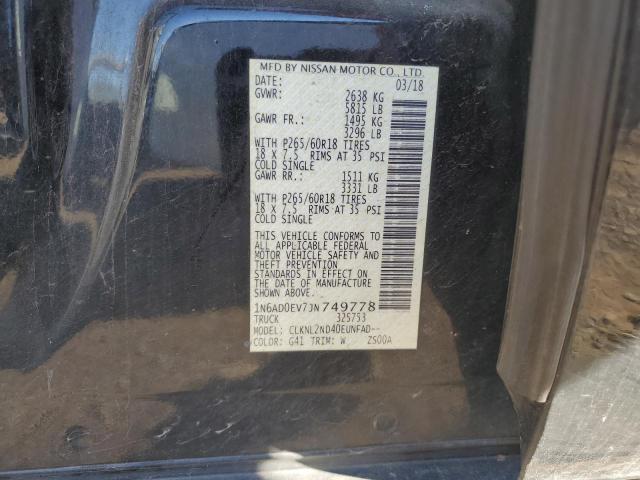 Photo 12 VIN: 1N6AD0EV7JN749778 - NISSAN FRONTIER S 