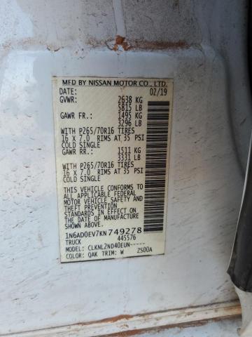 Photo 11 VIN: 1N6AD0EV7KN749278 - NISSAN FRONTIER 