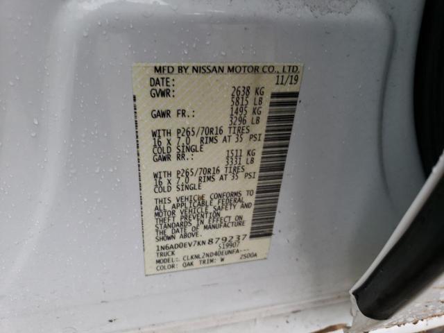 Photo 11 VIN: 1N6AD0EV7KN879237 - NISSAN FRONTIER S 