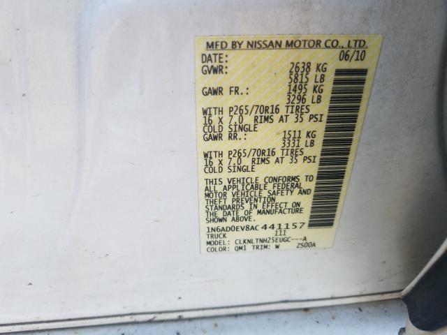 Photo 9 VIN: 1N6AD0EV8AC441157 - NISSAN FRONTIER C 