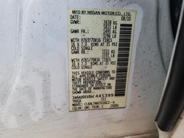 Photo 9 VIN: 1N6AD0EV8AC445399 - NISSAN FRONTIER C 