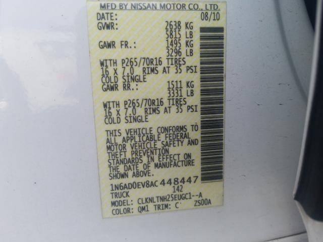 Photo 9 VIN: 1N6AD0EV8AC448447 - NISSAN FRONTIER C 