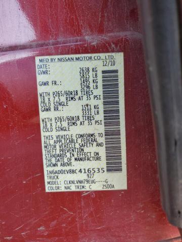 Photo 11 VIN: 1N6AD0EV8BC416535 - NISSAN FRONTIER 