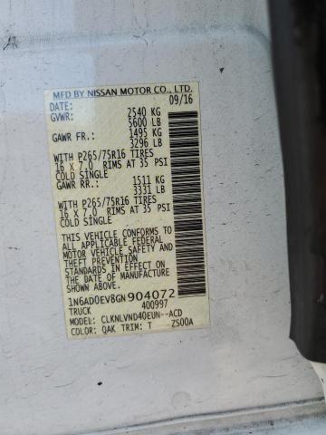 Photo 11 VIN: 1N6AD0EV8GN904072 - NISSAN FRONTIER S 