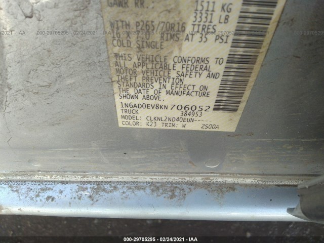 Photo 8 VIN: 1N6AD0EV8KN706052 - NISSAN FRONTIER 