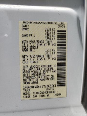 Photo 11 VIN: 1N6AD0EV8KN798201 - NISSAN FRONTIER S 