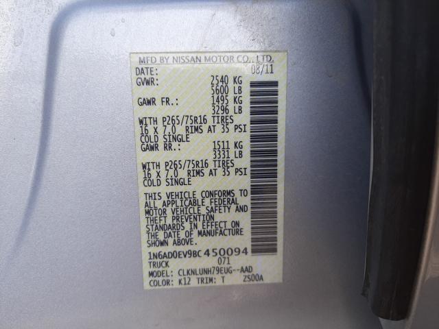 Photo 9 VIN: 1N6AD0EV9BC450094 - NISSAN FRONTIER S 