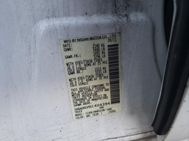 Photo 9 VIN: 1N6AD0EV9CC404394 - NISSAN FRONTIER S 