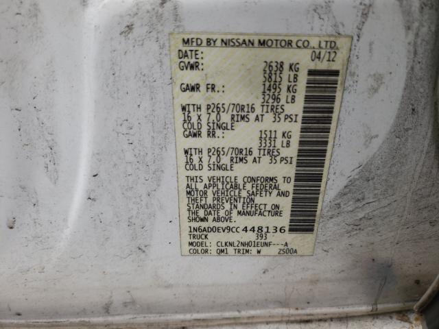 Photo 9 VIN: 1N6AD0EV9CC448136 - NISSAN FRONTIER S 