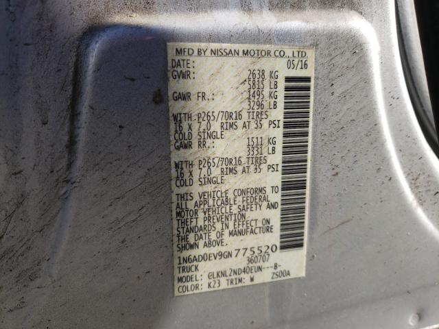 Photo 9 VIN: 1N6AD0EV9GN775520 - NISSAN FRONTIER S 