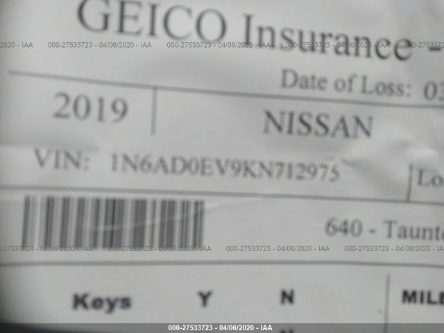 Photo 8 VIN: 1N6AD0EV9KN712975 - NISSAN FRONTIER 