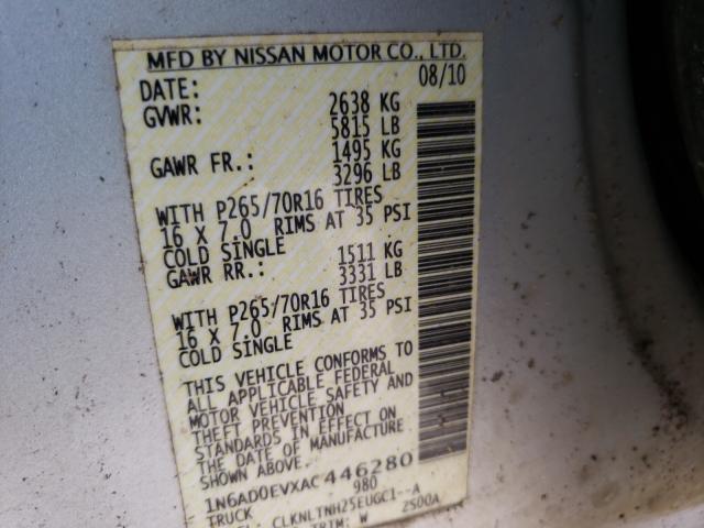 Photo 9 VIN: 1N6AD0EVXAC446280 - NISSAN FRONTIER C 