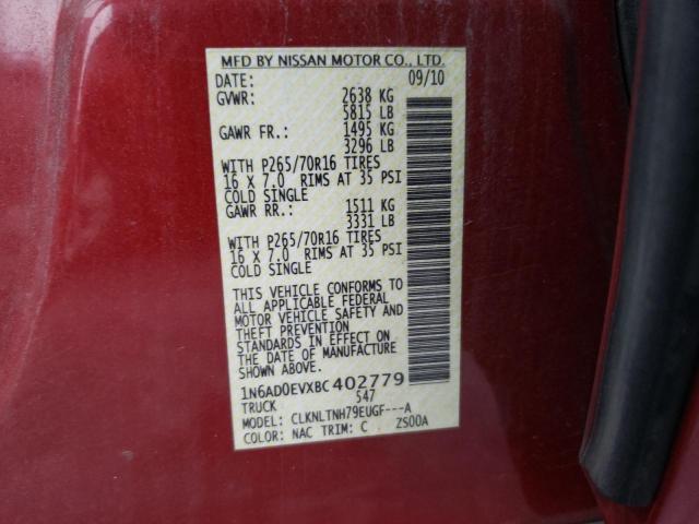 Photo 12 VIN: 1N6AD0EVXBC402779 - NISSAN FRONTIER 