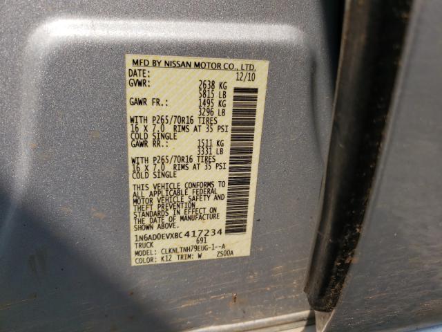 Photo 9 VIN: 1N6AD0EVXBC417234 - NISSAN FRONTIER S 