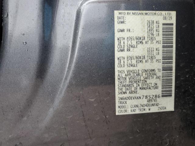 Photo 11 VIN: 1N6AD0EVXKN785286 - NISSAN FRONTIER S 