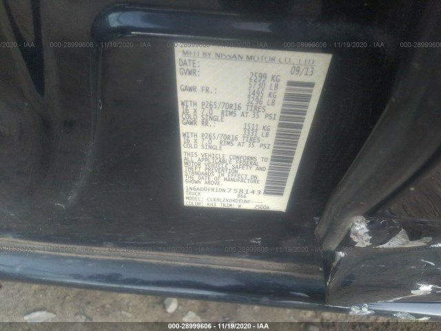 Photo 8 VIN: 1N6AD0FR1DN758143 - NISSAN FRONTIER 