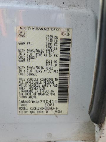 Photo 11 VIN: 1N6AD0FR4GN750414 - NISSAN FRONTIER S 