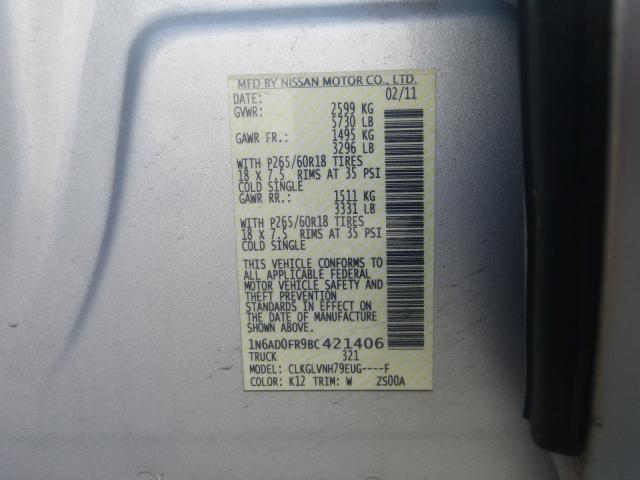 Photo 9 VIN: 1N6AD0FR9BC421406 - NISSAN FRONTIER S 