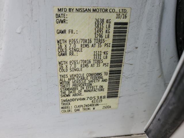 Photo 11 VIN: 1N6AD0FV4HN705388 - NISSAN FRONTIER S 