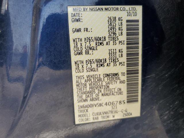 Photo 11 VIN: 1N6AD0FV5BC406785 - NISSAN FRONTIER 