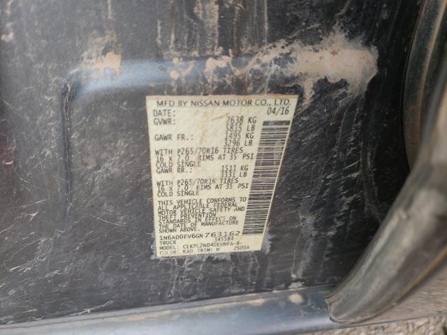 Photo 9 VIN: 1N6AD0FV6GN763162 - NISSAN FRONTIER S 