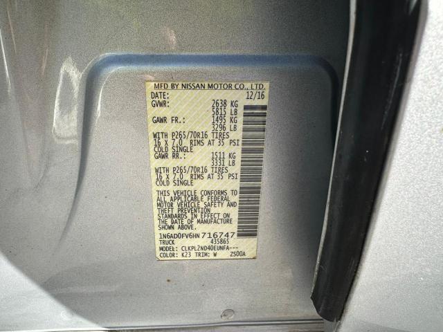 Photo 9 VIN: 1N6AD0FV6HN716747 - NISSAN FRONTIER S 