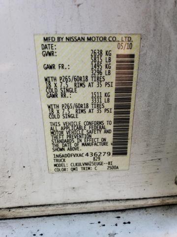 Photo 12 VIN: 1N6AD0FVXAC436279 - NISSAN FRONTIER C 