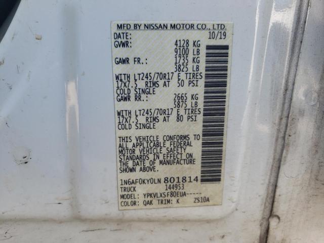 Photo 9 VIN: 1N6AF0KY0LN801814 - NISSAN NV 2500 