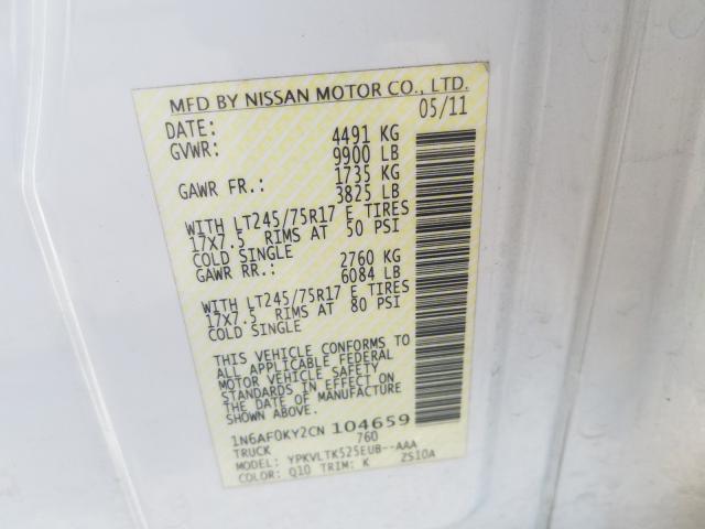 Photo 9 VIN: 1N6AF0KY2CN104659 - NISSAN NV 2500 