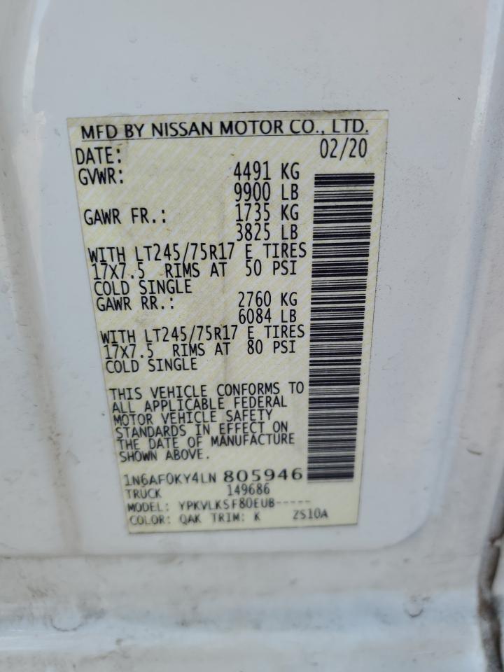 Photo 11 VIN: 1N6AF0KY4LN805946 - NISSAN NV 