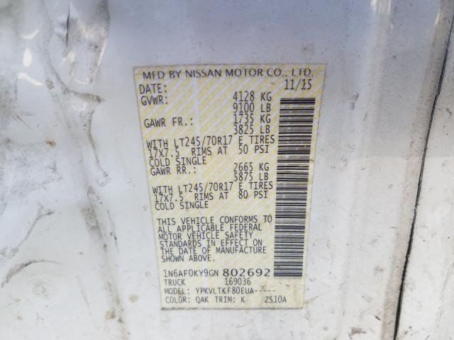 Photo 9 VIN: 1N6AF0KY9GN802692 - NISSAN NV 2500 S 