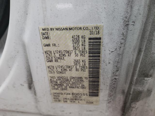 Photo 9 VIN: 1N6AF0LY1KN800555 - NISSAN NV 2500 S 