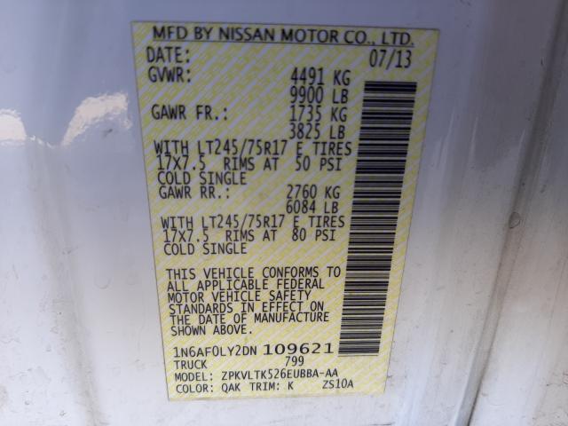 Photo 9 VIN: 1N6AF0LY2DN109621 - NISSAN NV 2500 