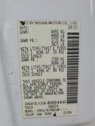 Photo 12 VIN: 1N6AF0LY2GN800460 - NISSAN NV 2500 S 